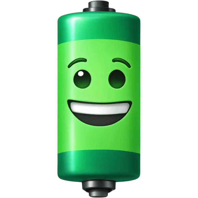 Green happy battery  emoji