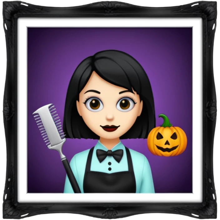 halloween hairdresser saloon emoji