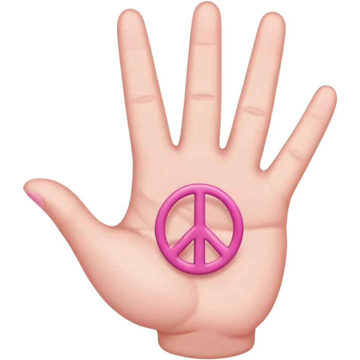 Peace sign with pinky up emoji