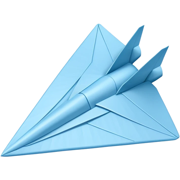 Light blue paper air plane emoji