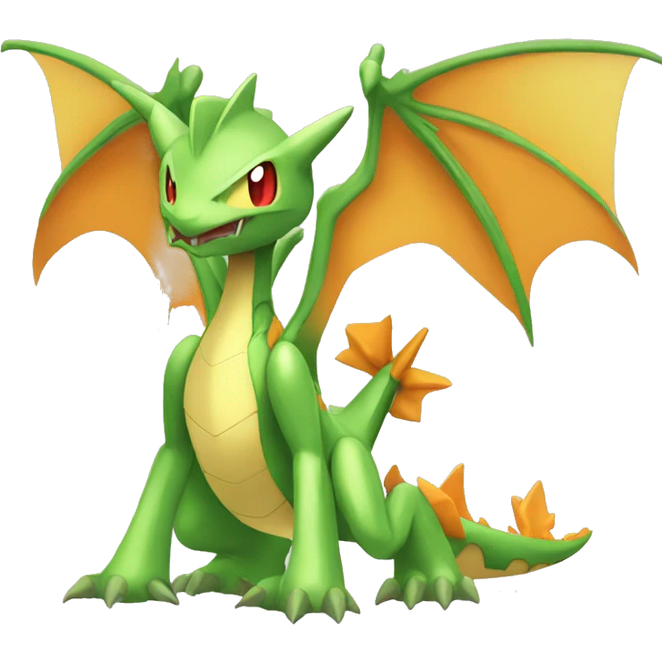 Metallic medabot-Flygon-Charizard full body emoji
