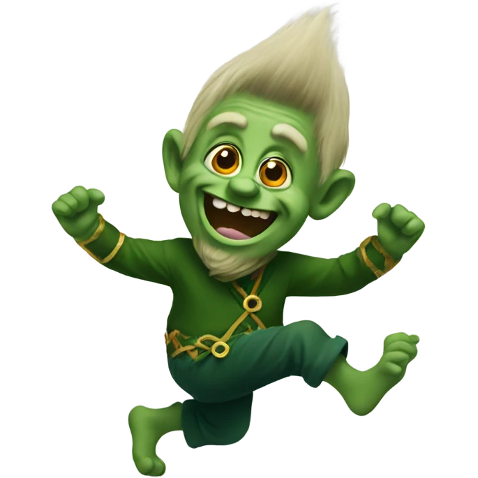 Troll doing the Irish jig emoji