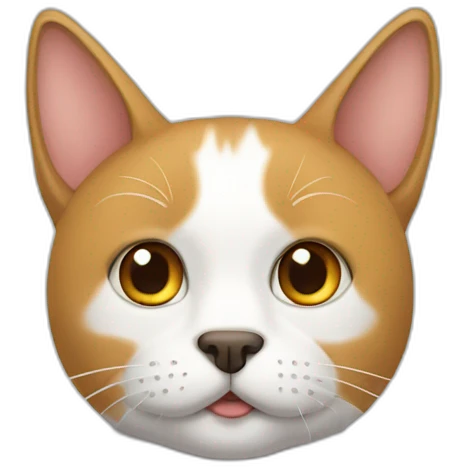 Gato con perro emoji