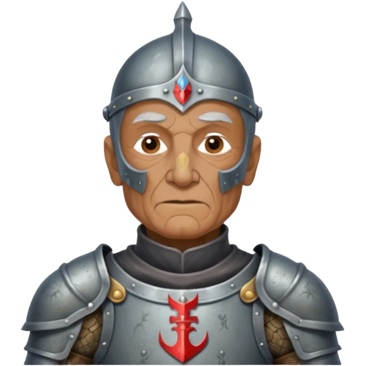 elderly tattooed knight emoji