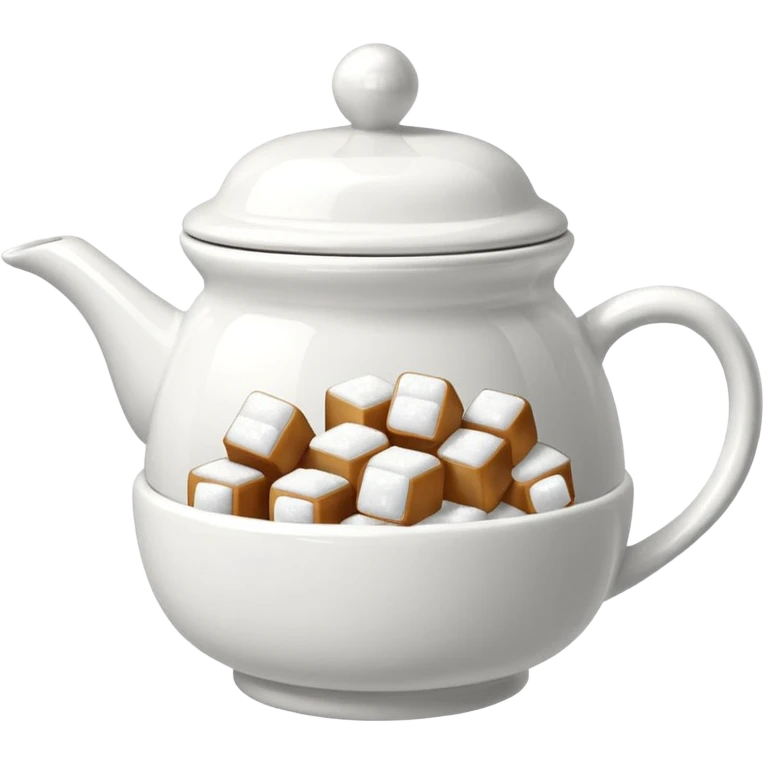 sugar bowl with sugar cubes emoji
