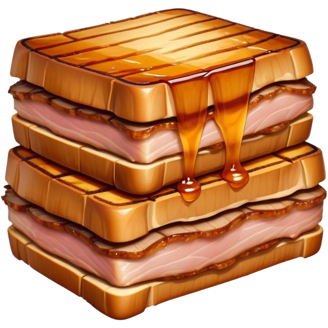 Cinematic tender pork belly, slow-roasted to perfection, crispy caramelized edges, glistening with juices, sliced into thick, rich layers, warm golden tones, luxurious and indulgent. emoji