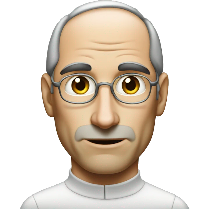 young Steve jobs with smaa wrinkles emoji
