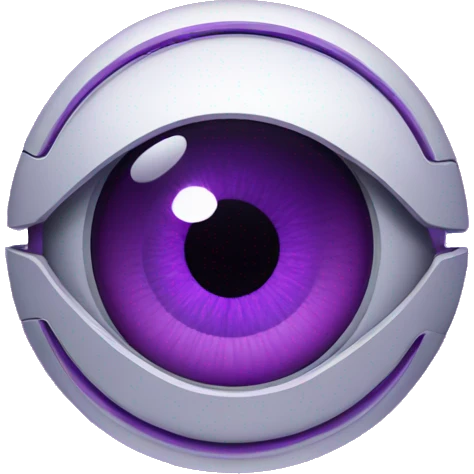 robot eye PURPLE TECH  emoji