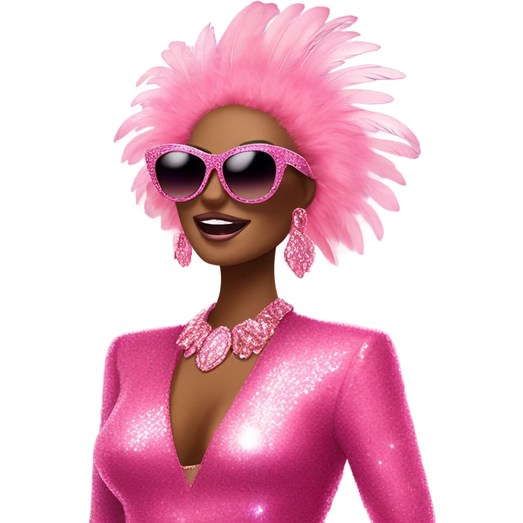 Pink disco star  emoji