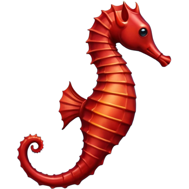 dark red seahorse emoji