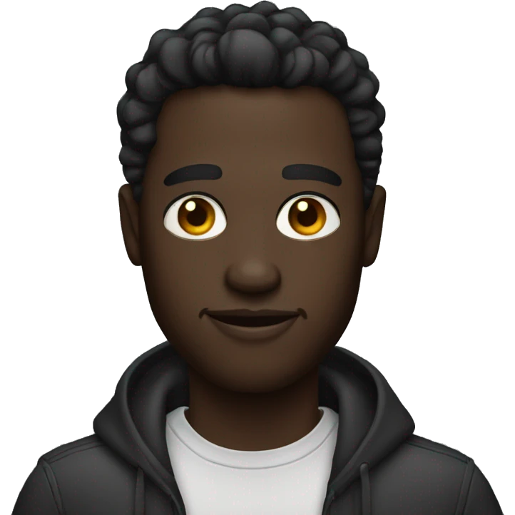 Cool dark skinned man emoji