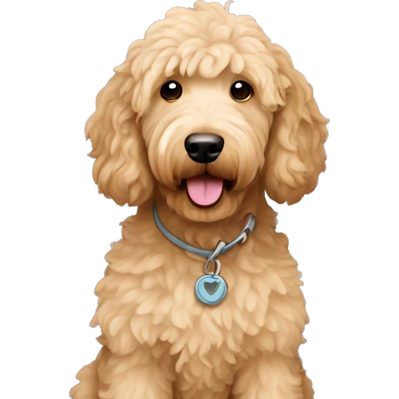 Beige goldendoodle emoji