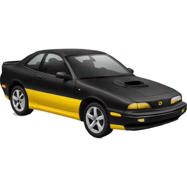 Black and yellow car emoji