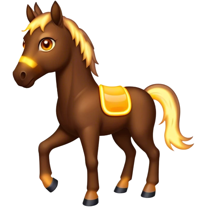 Electric Horse with glowing eyes (additional legs - negative) emoji