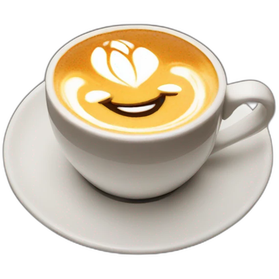 Latte art tulip emoji