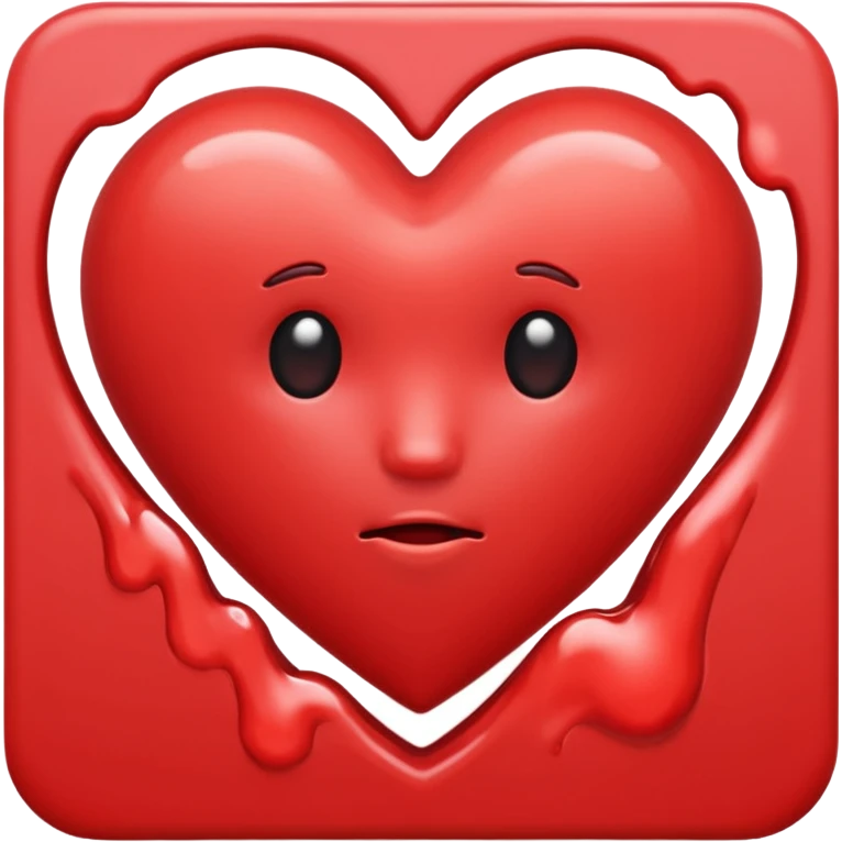 Melting heart plain heart without facce emoji