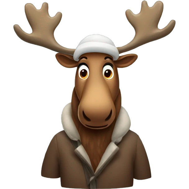 Freezing moose emoji