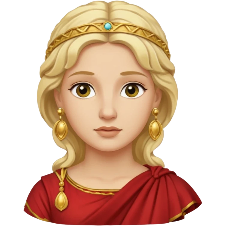 Ancient Roman woman with earrings and blonde hair emoji