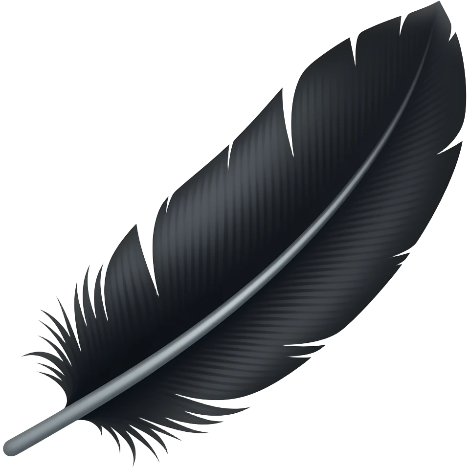 Black feather emoji