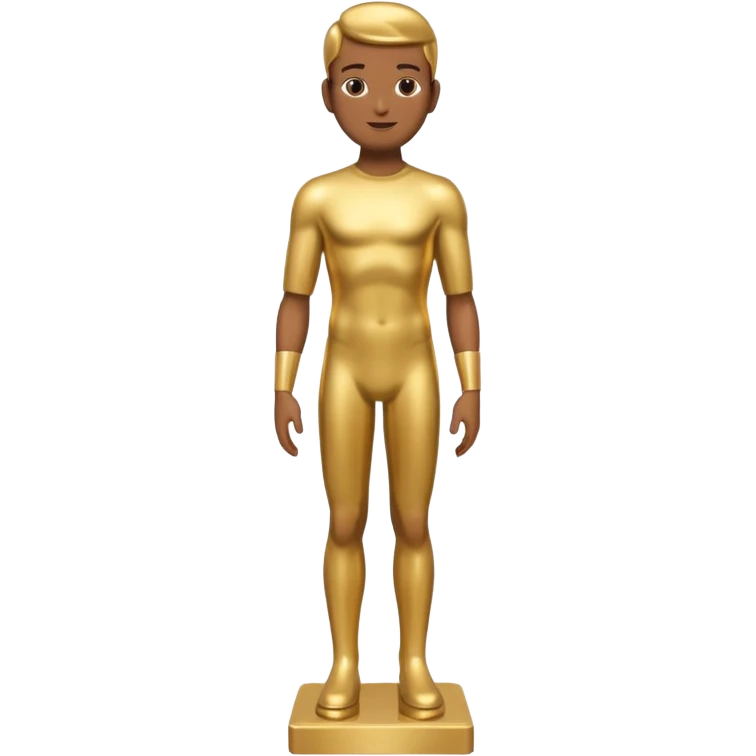 Gold statue male emoji