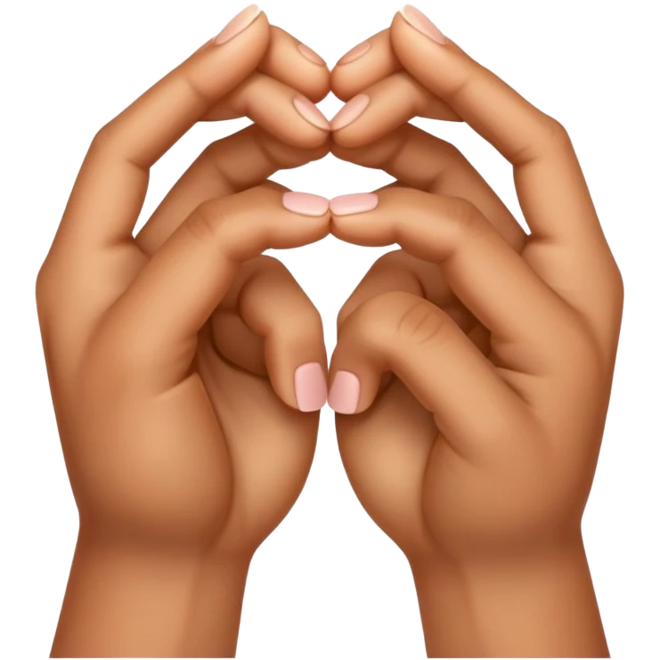 Two hands making a heart emoji