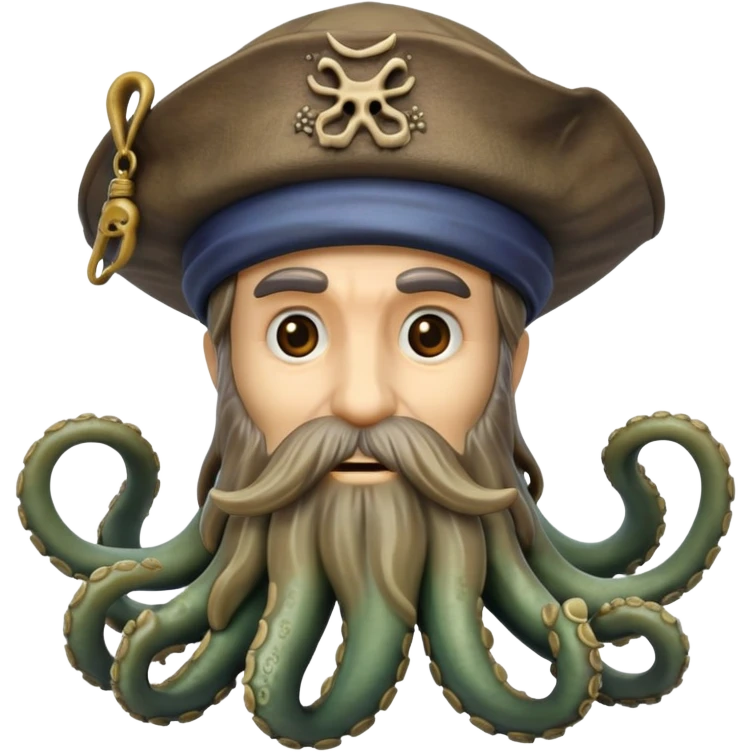 Davy Jones cartoon 3D emoji