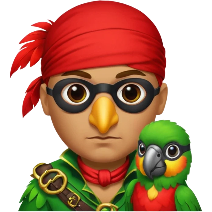 pirate and parrot emoji