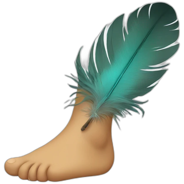 Foot with feather emoji
