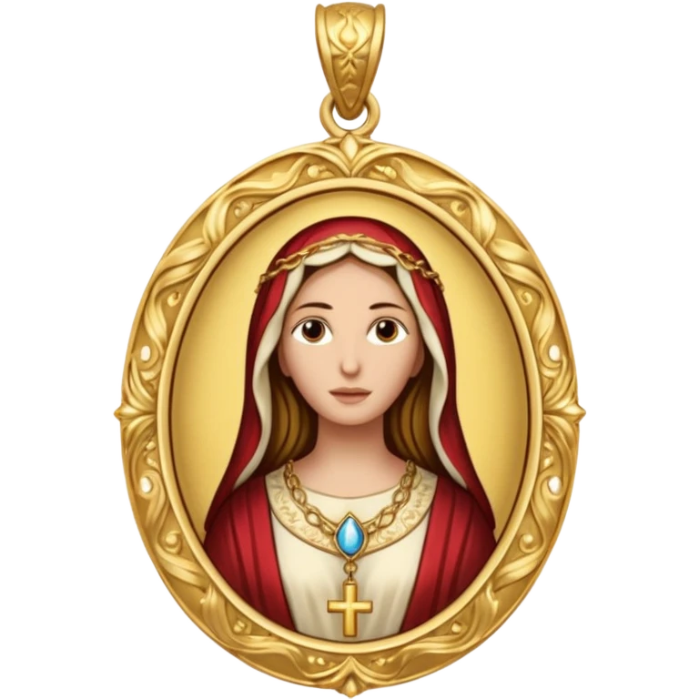Mary Magdalene pendant solid gold emoji