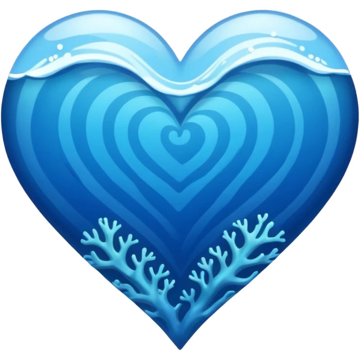 Ocean themed heart emoji