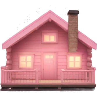 light pink cabin  emoji