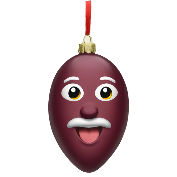 Burgundy Christmas ornaments emoji