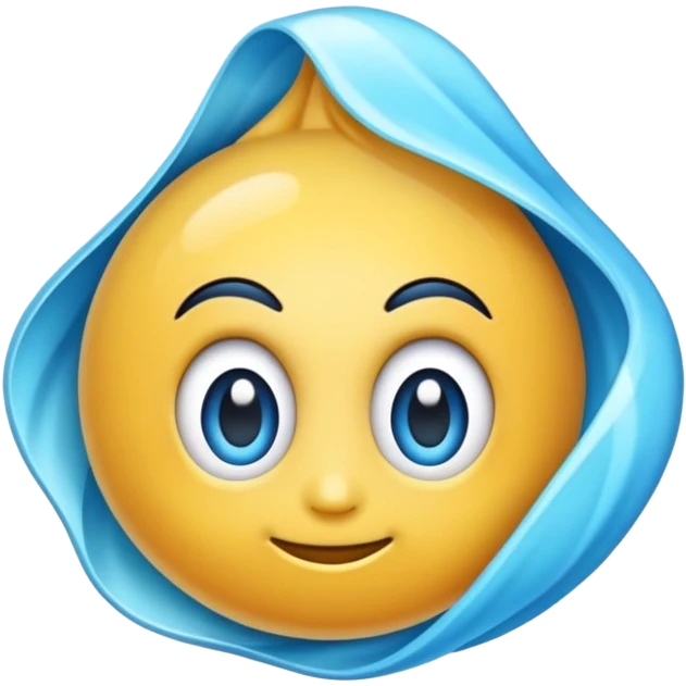 Listón azul celeste emoji
