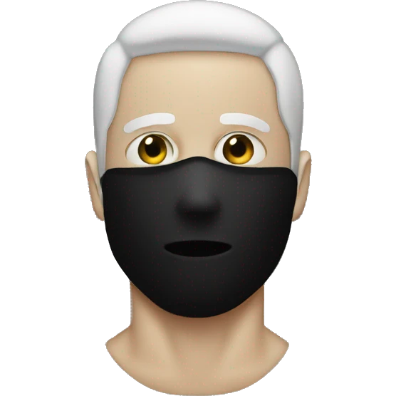 Emoji of a man against a black mask emoji