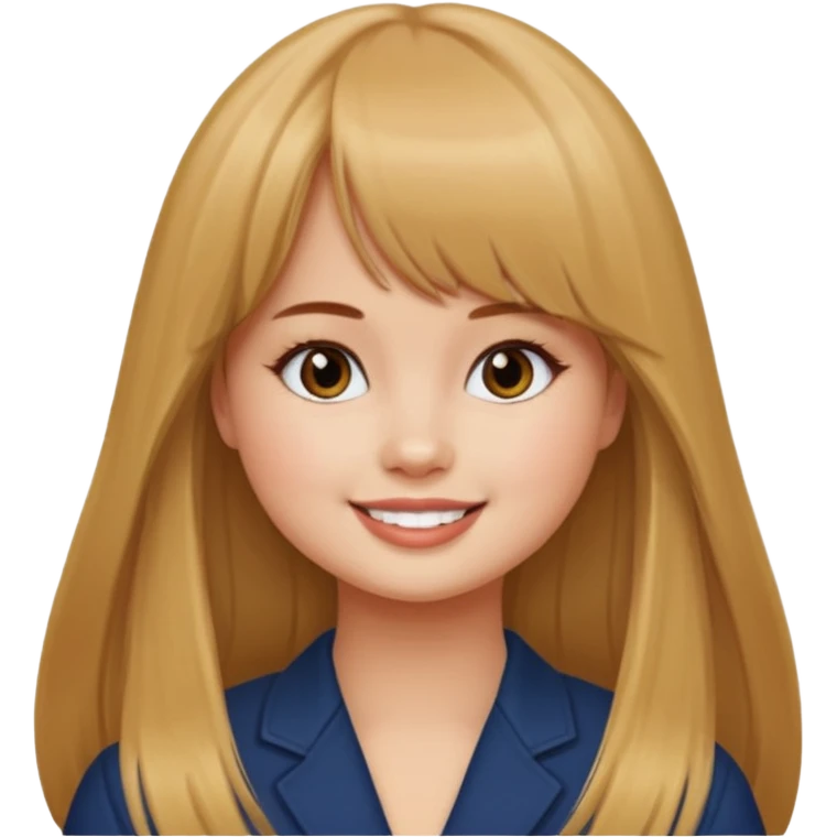 Debby Ryan (long hair with straight bangs) emoji