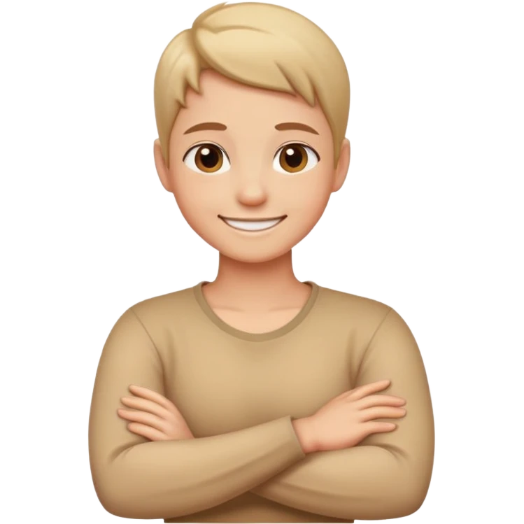 Arms crossed around neck  emoji