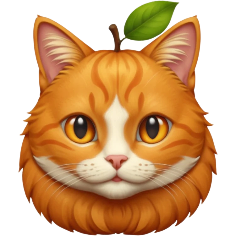cat in the appel emoji