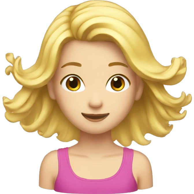 A girl with blond hair diving emoji