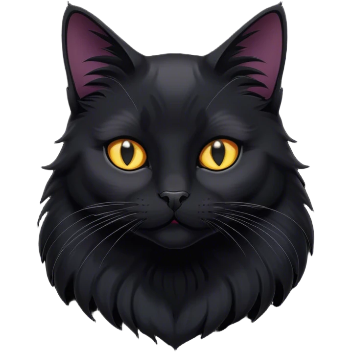fashionable black cat emoji