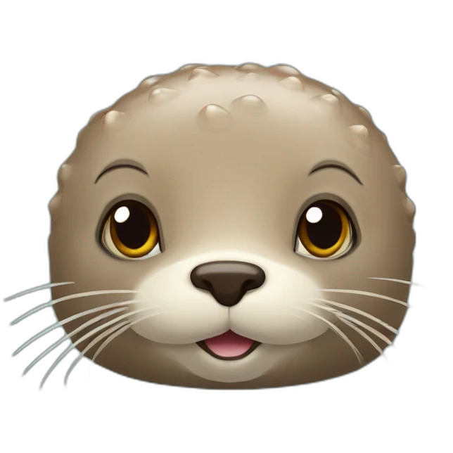 loutre avec coquillage emoji