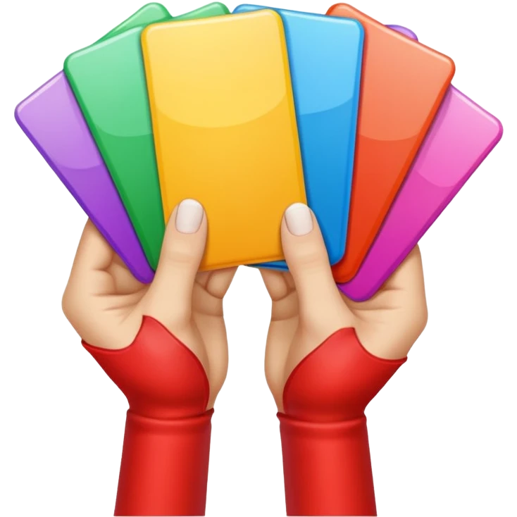 hand opening card packs emoji
