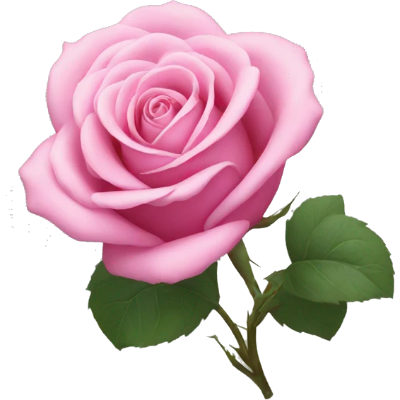 Pink rose emoji