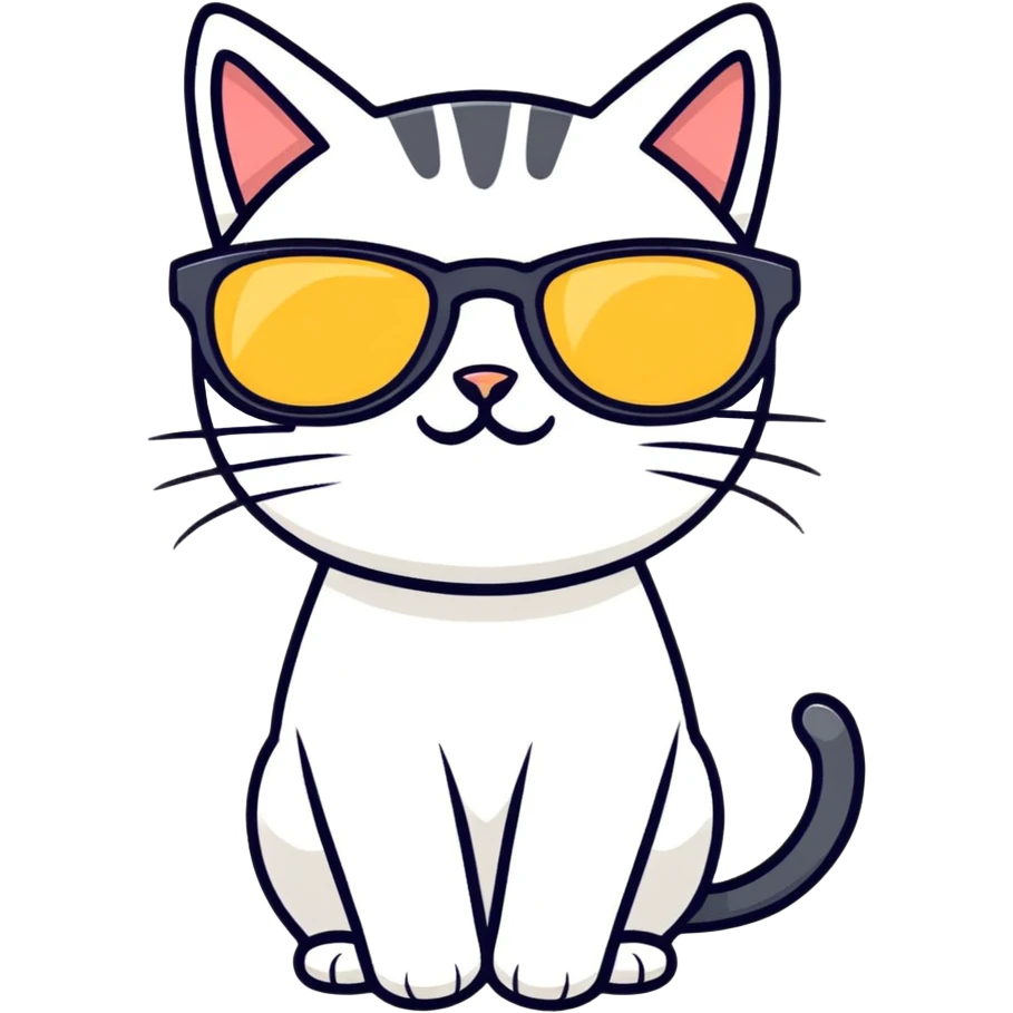Cat with sunglasses emoji