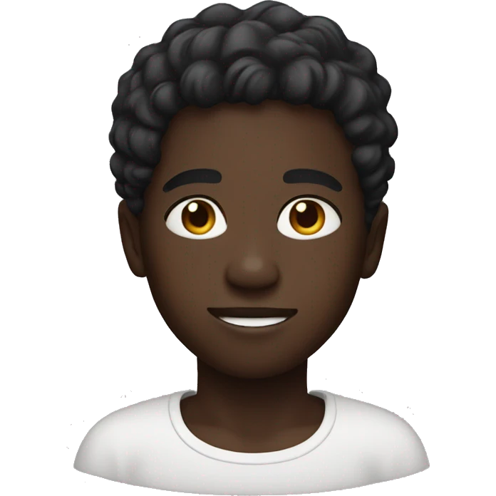 Black boy with skincare emoji