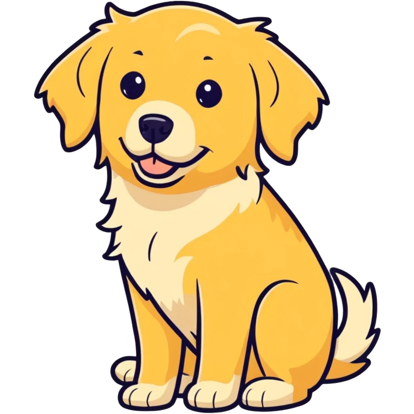 Dog golden retriever  emoji