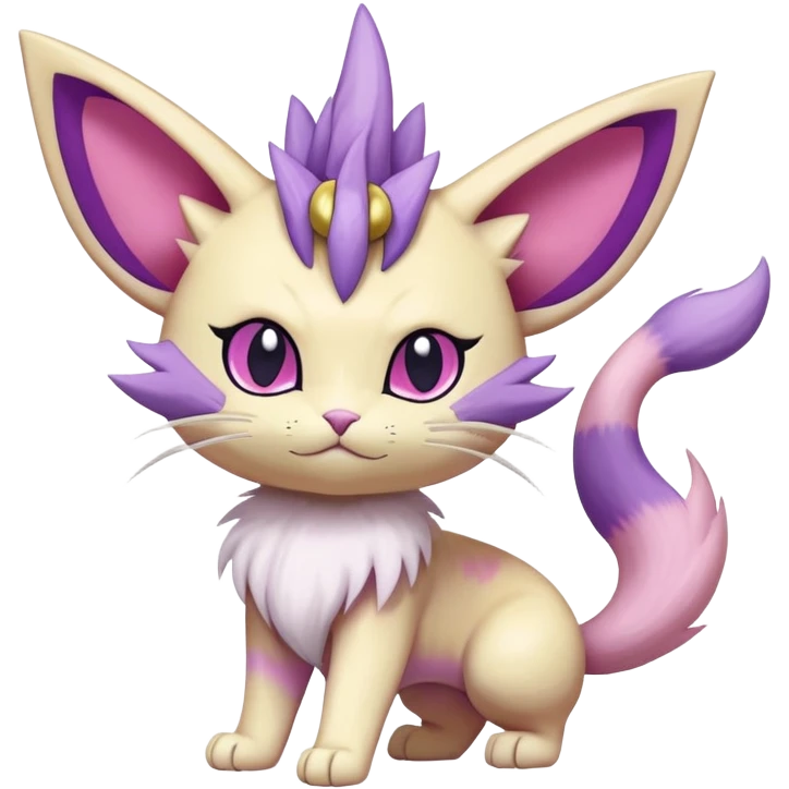 Meowth-Espeon-Skitty-Pokémon-Fakémon-hybrid-creature (full body) emoji