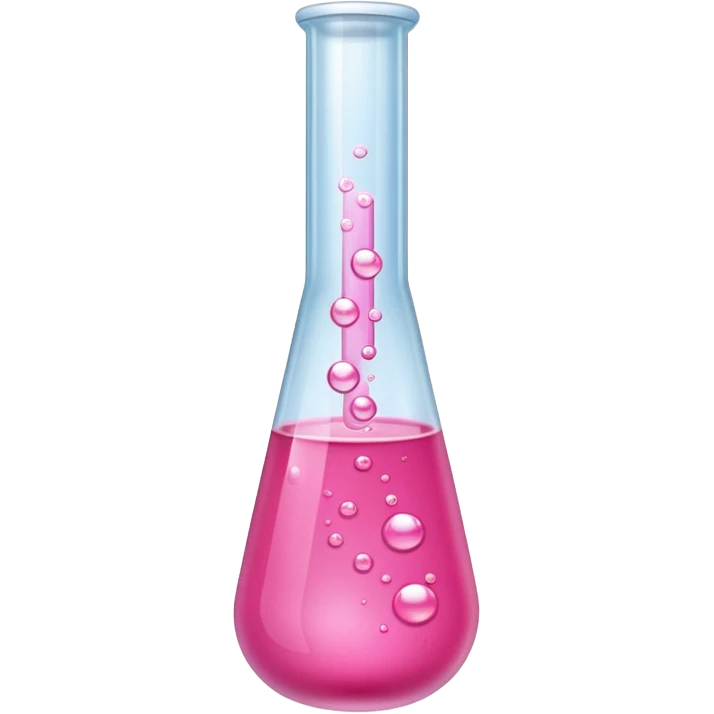 pink liquid in test tube simple bubbling emoji