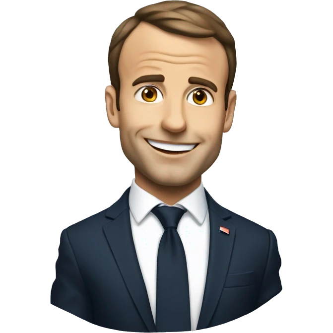 macron qui fais coucou emoji