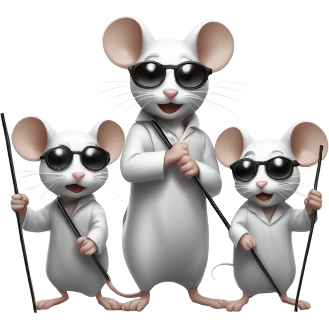 Blind mice telling time  emoji