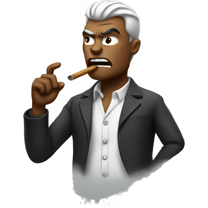 smoking angry emoji